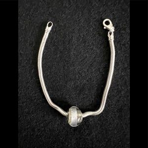 925 silver bracelet with Italian charm